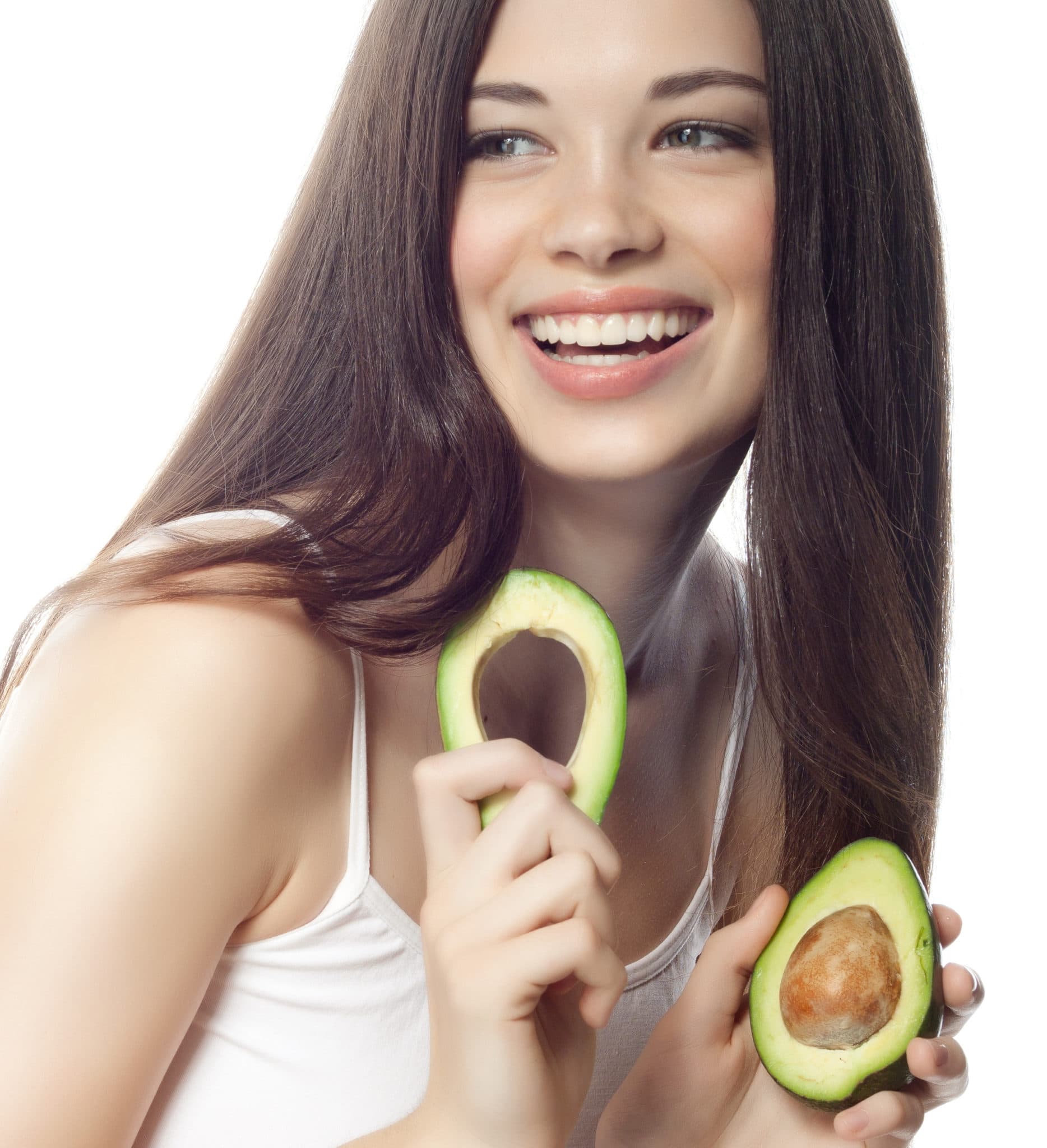 Portrait,Of,Attractive,Caucasian,Smiling,Woman,Isolated,On,White,Studio