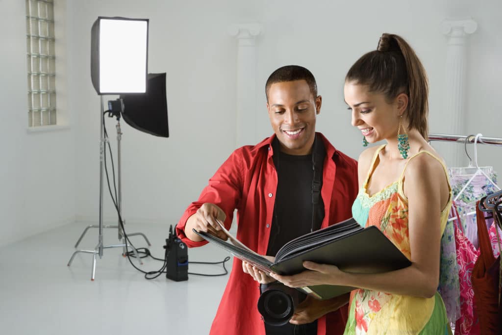 An eFolio is an online version of your modelling portfolio.