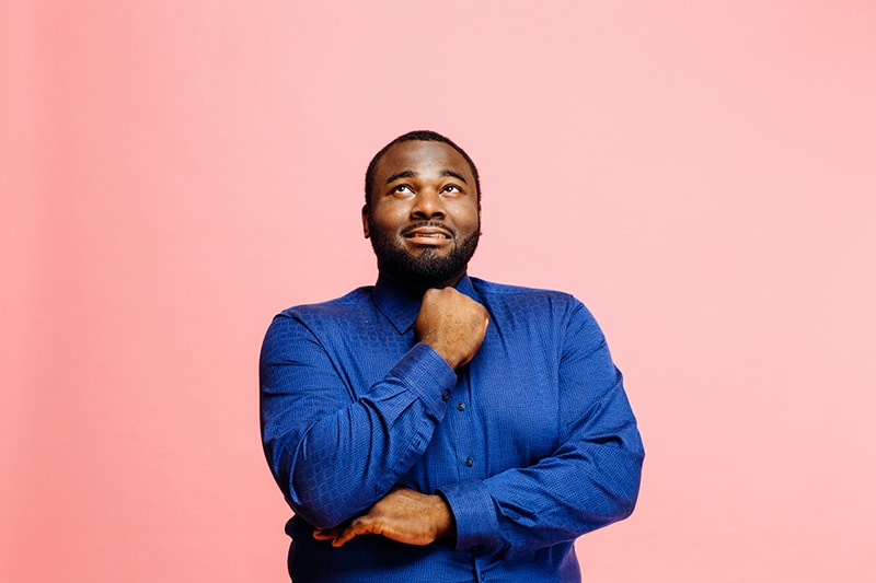 Plus-size male model