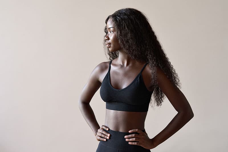 Young,Fit,Healthy,Sporty,Slim,Attractive,African,Black,Woman,Model